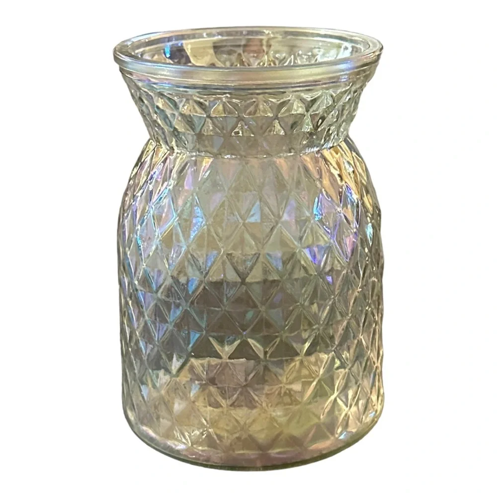 Iridescent Mosaic Glass Vase